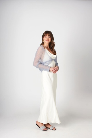 Alpaka bolerko - Jasny niebieski