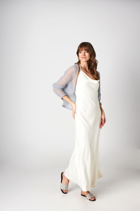 Alpaka bolerko - Jasny niebieski