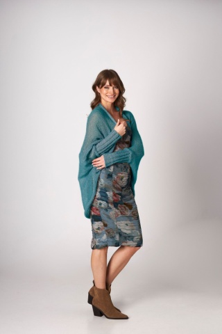 Alpaka kardigan Kamila - Morski