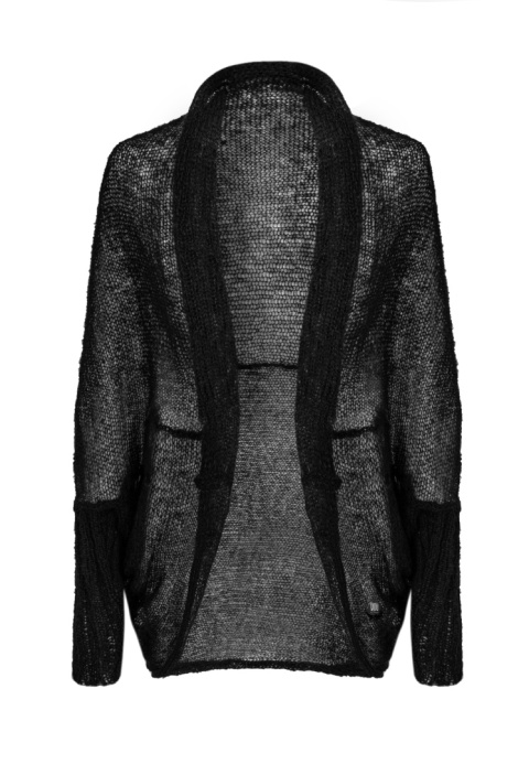 Alpaka kardigan Kamila - Czarny