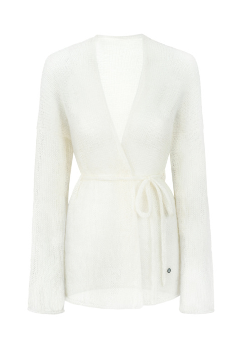 Alpaka kardigan Lovina - Biały