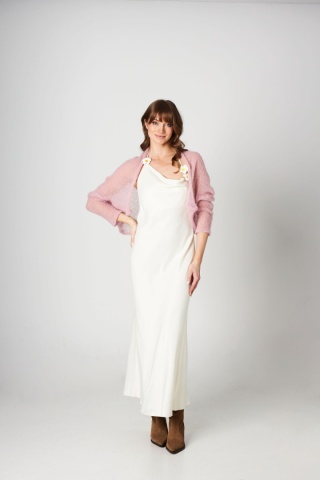 Alpaka bolerko - Jasny róż