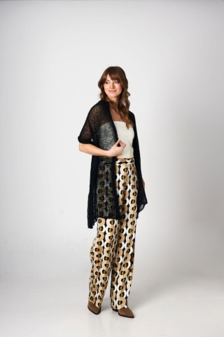 Alpaka lekki szal-etola - Czarny