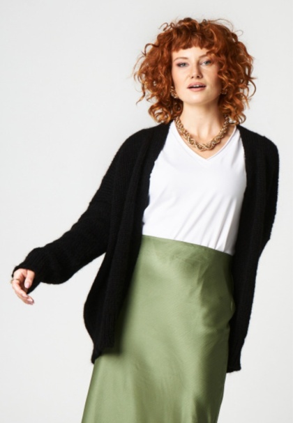 Alpaka sweter Akane - czarny