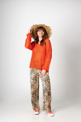 Alpaka sweter Gili - Neon pomarańcz