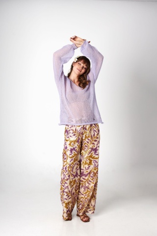 Alpaka sweter Gili - Fioletowy