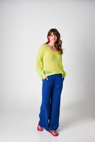 Alpaka sweter Gili - Neon żółty