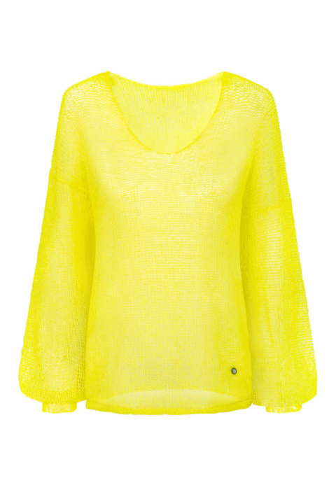 Alpaka sweter Gili - Neon żółty