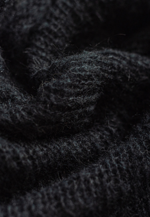 Alpaka sweter Reneta - Czarny