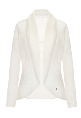 Alpaca cardigan Reneta - White