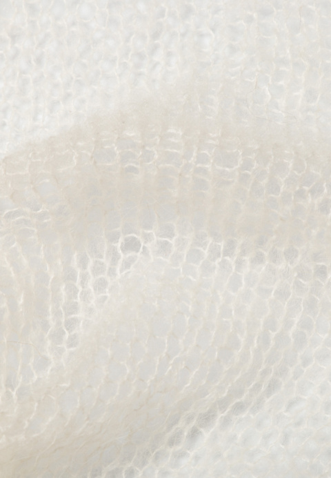 Alpaka sweter półgolf - Biały