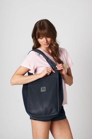 Skórzana torba Malezja - Granatowa