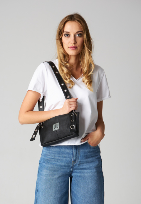 Skórzana torebka Sierra Leone - Czarna