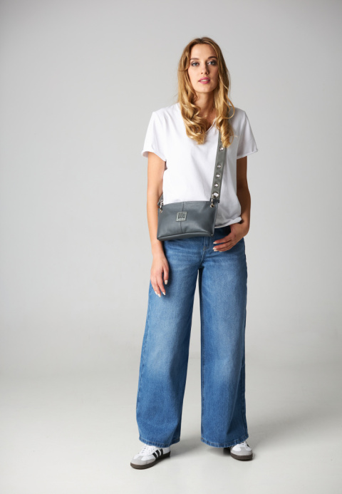 Skórzana torebka Sierra Leone - Szara