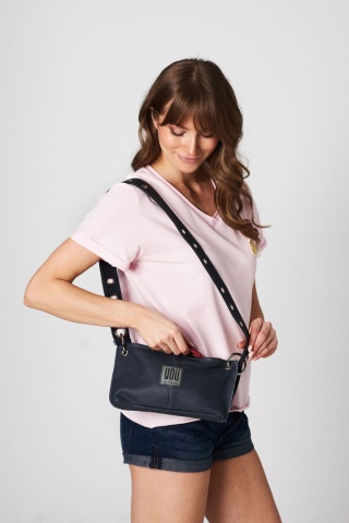 Skórzana torebka Sierra Leone - Granatowa