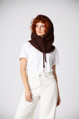 Balaclava z alpaki- Czekoladowy