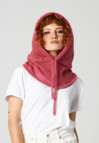 Alpaka Balaclava - Brudny róż