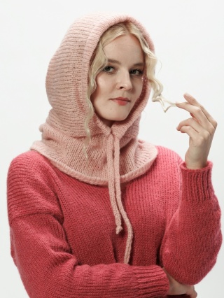 Alpaka Balaclava - jasny róż