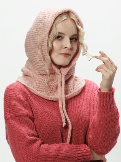 Alpaka Balaclava - jasny róż