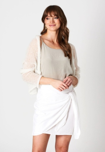 Alpaka bolerko - Biały