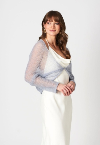 Alpaka bolerko - Jasny niebieski