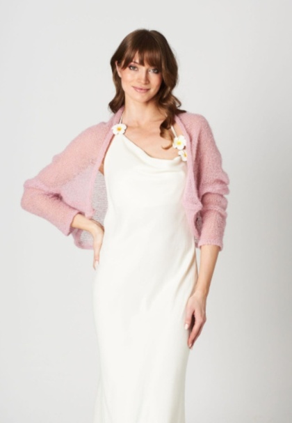 Alpaka bolerko - Jasny róż