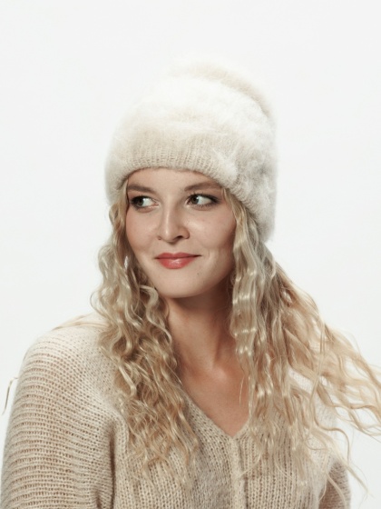 Alpaka czapka Sylwia - beżowy