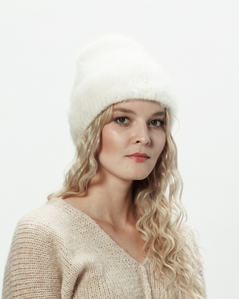 Alpaka czapka Sylwia - biały