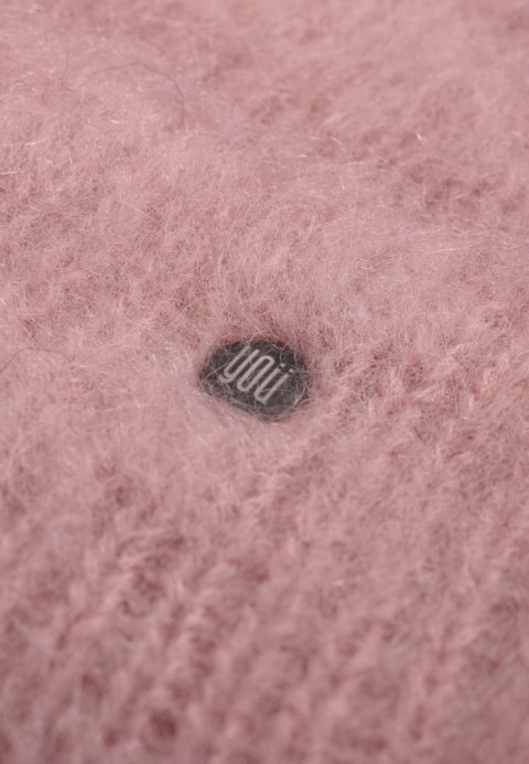 Alpaka czapka Sylwia - jasny róż