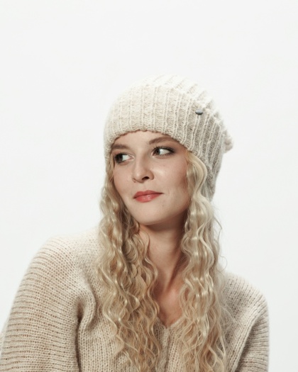Alpaka czapka Urszula - beżowy