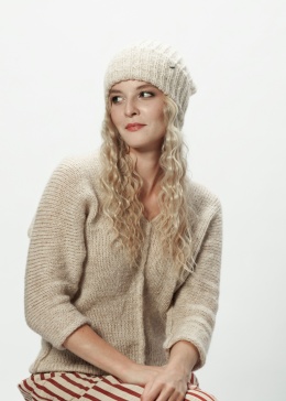 Alpaka czapka Urszula - beżowy