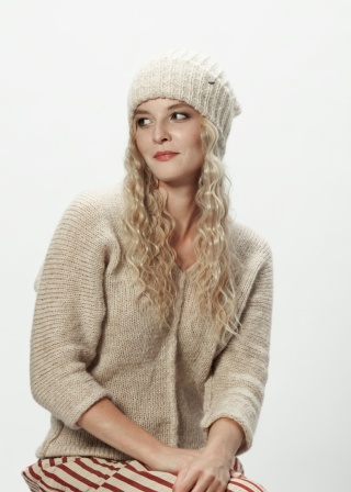 Alpaka czapka Urszula - beżowy