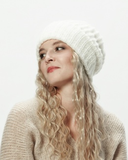 Alpaka czapka Urszula - biały