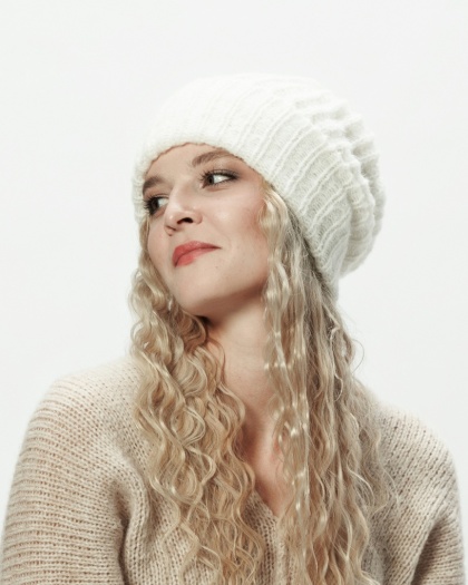Alpaka czapka Urszula - biały