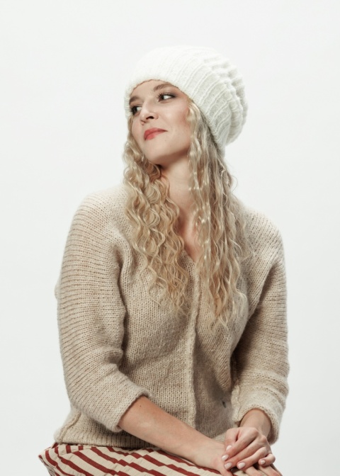 Alpaka czapka Urszula - biały