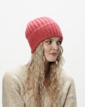 Alpaka czapka Urszula - brudny róż