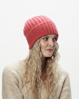 Alpaka czapka Urszula - brudny róż