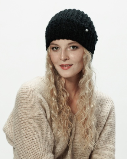 Alpaka czapka Urszula - czarny