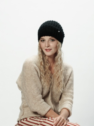 Alpaka czapka Urszula - czarny