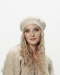 Alpaka czapka ze ściągaczem - beżowy