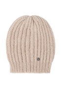 Alpaka czapka ze ściągaczem - beżowy