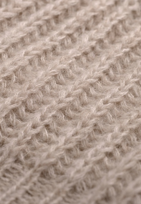 Alpaka czapka ze ściągaczem - beżowy