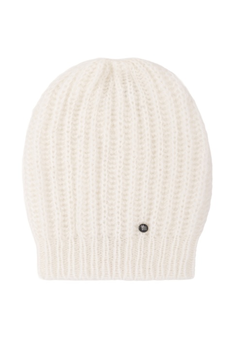 Alpaka czapka ze ściągaczem - biały