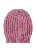 Alpaka czapka ze ściągaczem - brudny róż