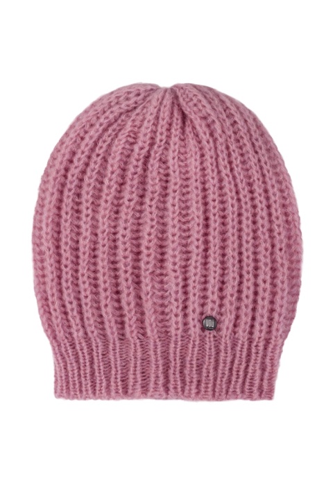 Alpaka czapka ze ściągaczem - brudny róż