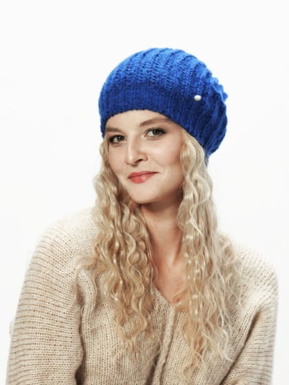 Alpaka czapka ze ściągaczem - chaber