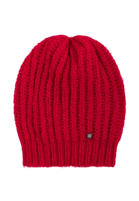 Alpaka czapka ze ściągaczem - czerwony