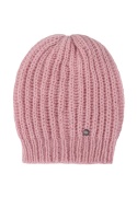Alpaka czapka ze ściągaczem - jasny róż