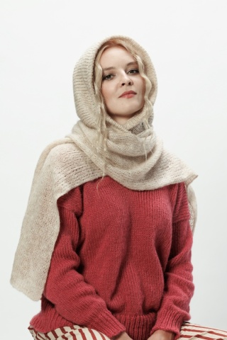 Alpaka kaptur Eliza - beżowy