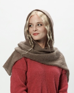 Alpaka kaptur Eliza - brązowy